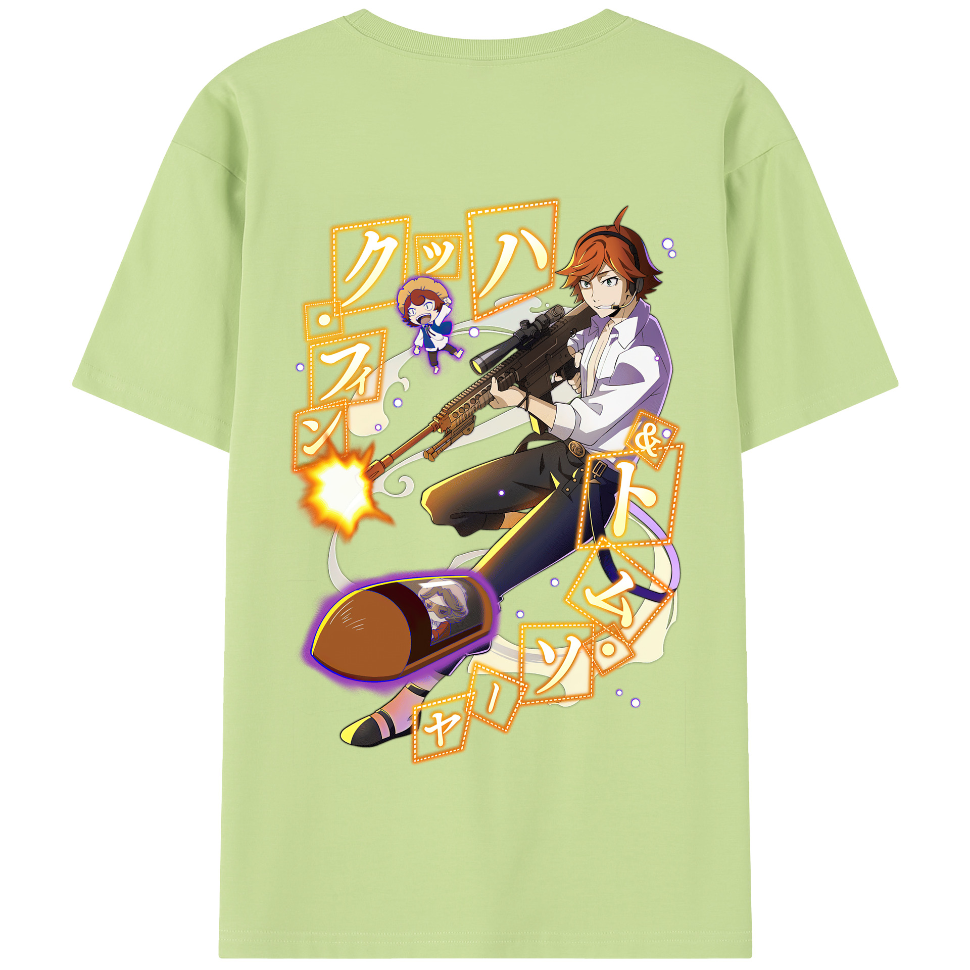 （画像用） 文豪ストレイドッグス Bungo Stray Dogs 綿100％半袖Tシャツ（背面プリント）
